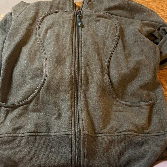 2000s Lululemon Green Zip Up Hoodie Sweatshirt Womens 8 Running Yoga Sporty - Picture 6 of 8